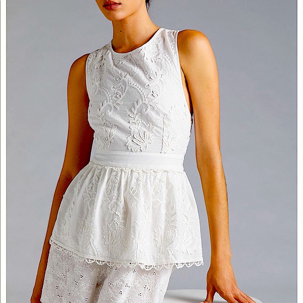 ANTHROPOLOGIE Crochet Back Blouse